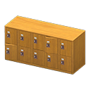 Wooden locker Natural