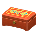 Wooden music box Geometric patterns Lid design Cherry wood