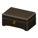 Wooden music box None Lid design Black
