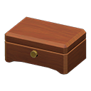 Wooden music box None Lid design Dark wood