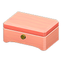Wooden music box None Lid design Pink wood