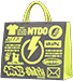 Yellow electronics-store paper bag