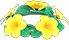 Yellow light-up flower crown