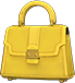 Yellow pleather handbag