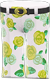 Yellow roses on white rose-print slacks