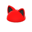 flashy pointy-ear animal hat Red