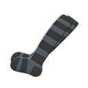 Animal Crossing horizontal-striped tights|Black Image