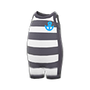 Horizontal-Striped Wet Suit