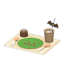 Animal Crossing spooky table setting|Green Image