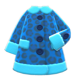 Animal-print Coat Blue