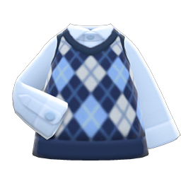 Argyle Vest Blue