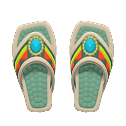 Beaded Sandals Beige