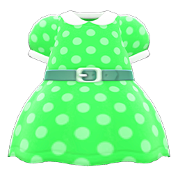 Belted Dotted Dress