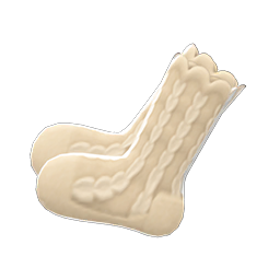 Crocheted Socks Beige