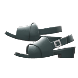 Cross-belt Sandals Black