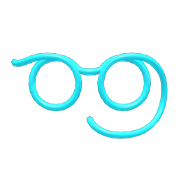 Drinking-straw Glasses Blue