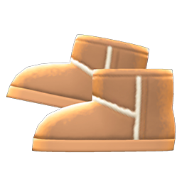 Faux-shearling Boots Beige