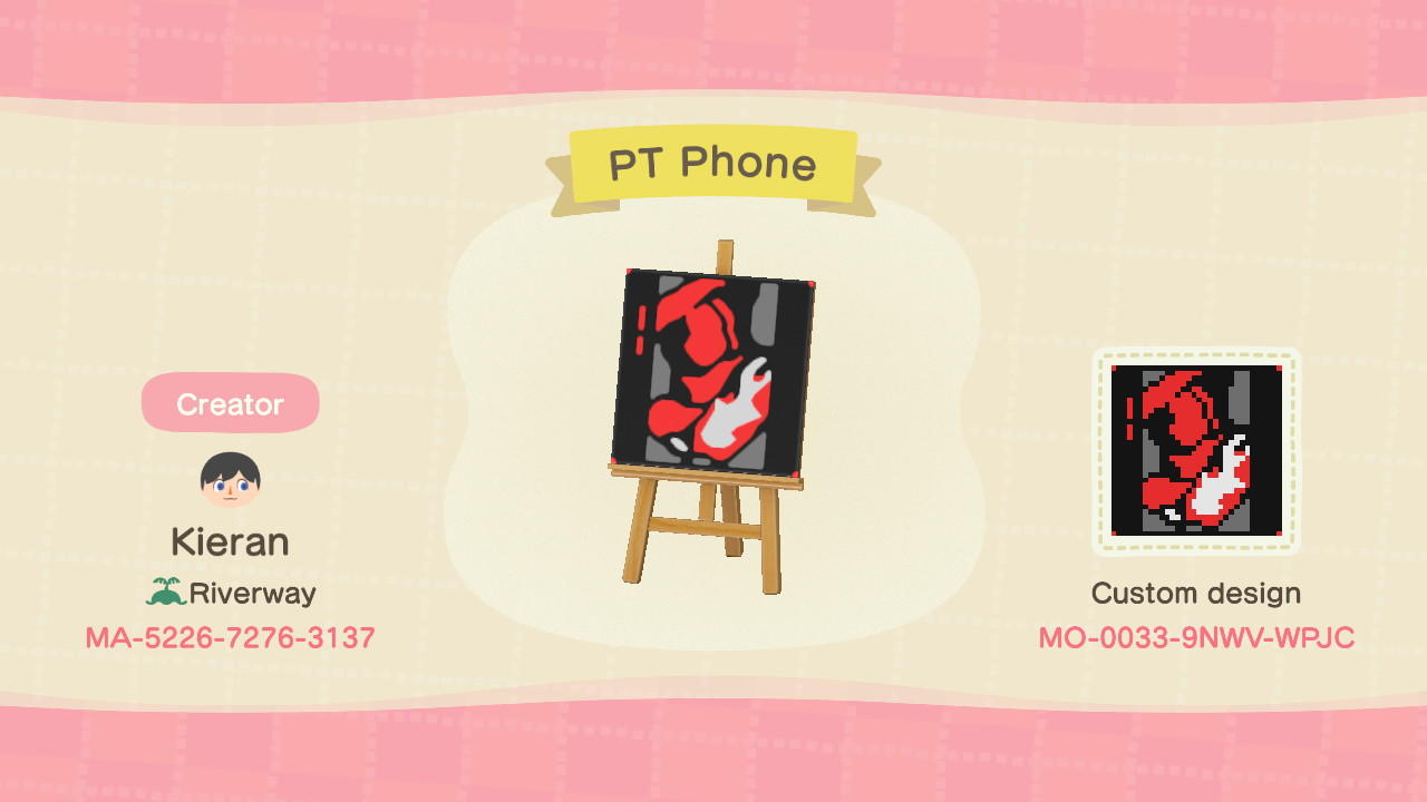 Animal Crossing Design Code: MO-0033-9NWV-WPJC Phantom Thieves Phon
