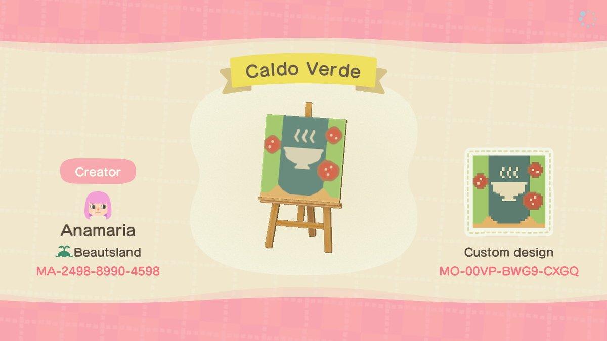 Animal Crossing Design Code: MO-00VP-BWG9-CXGQ CALDO VERDE