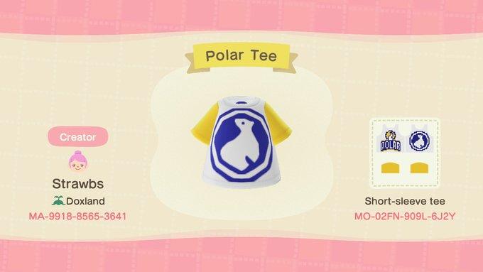 Animal Crossing Design Code: MO-02FN-909L-6J2Y Polar Seltzer Tee
