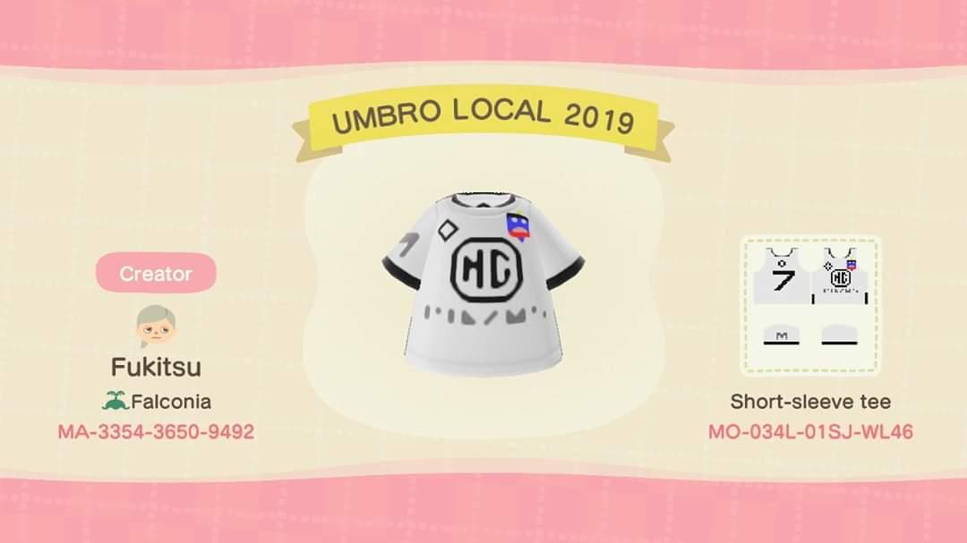 Animal Crossing Design Code: MO-034L-01SJ-WL46 UMBRO LOCAL 2019