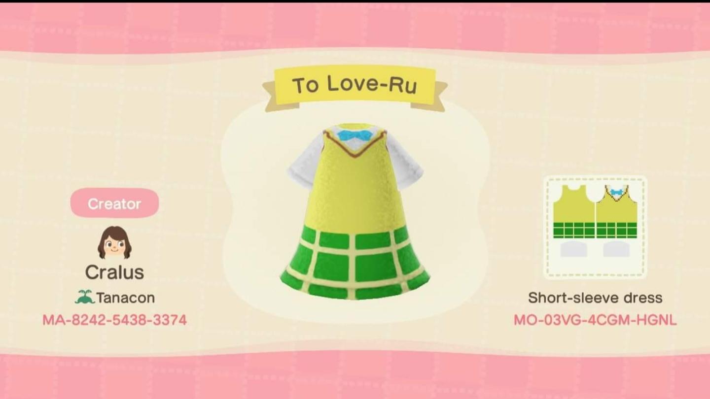 Animal Crossing Design Code: MO-03VG-4CGM-HGNL To Love-Ru