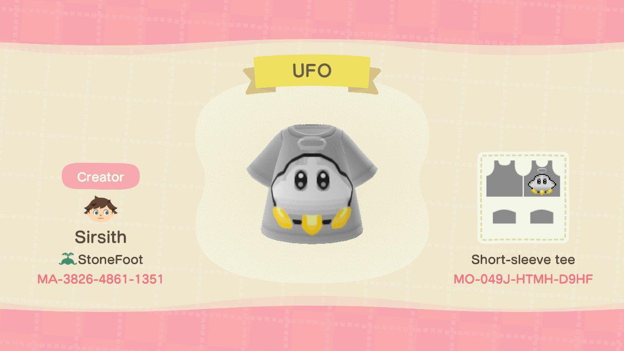 Animal Crossing Design Code: MO-049J-HTMH-D9HF UFO kirby