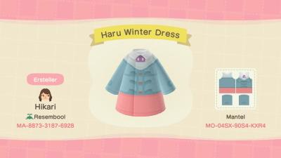 Animal Crossing Design Code: MO-04SX-90S4-KXR4 Persona 5 Haru Coat