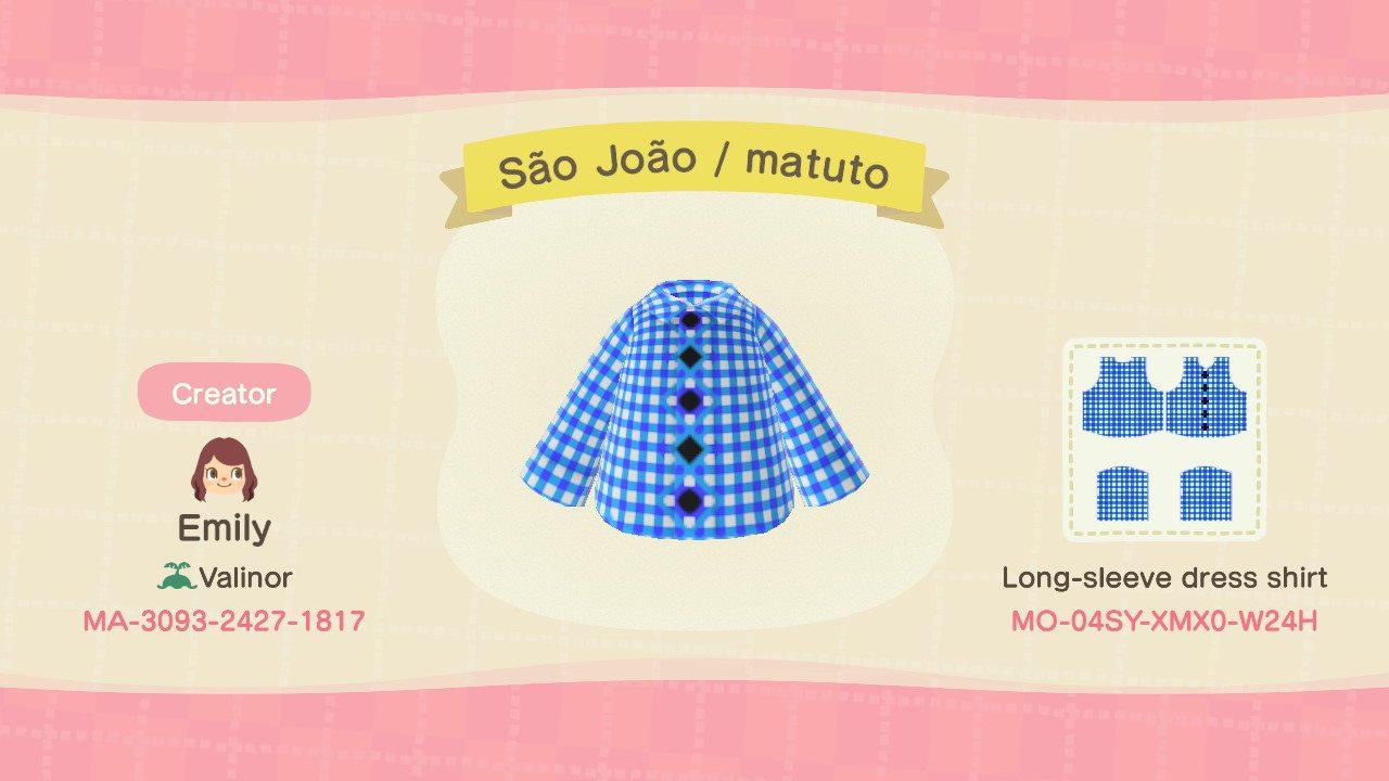 Animal Crossing Design Code: MO-04SY-XMX0-W24H São João / matuto
