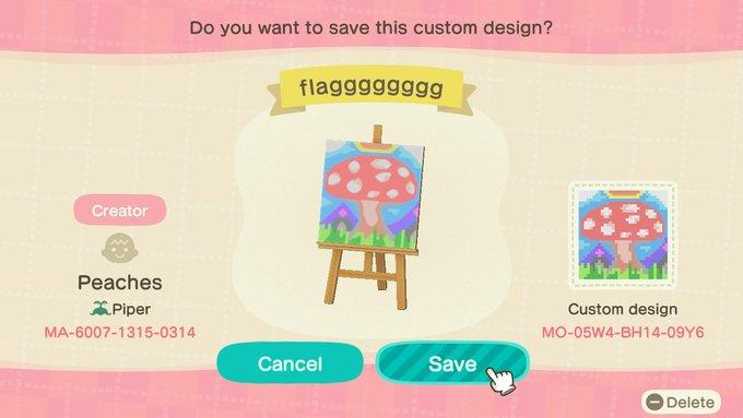 Animal Crossing Design Code: MO-05W4-BH14-09Y6 Mountain Island Flag