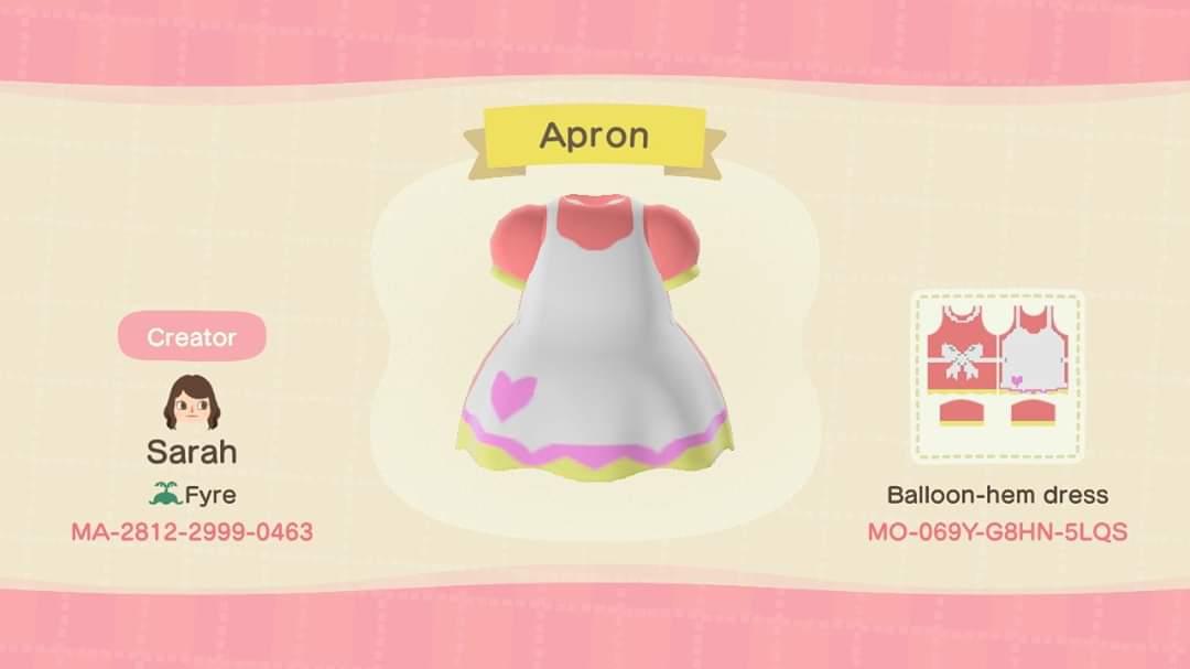 Animal Crossing Design Code: MO-069Y-G8HN-5LQS Apron