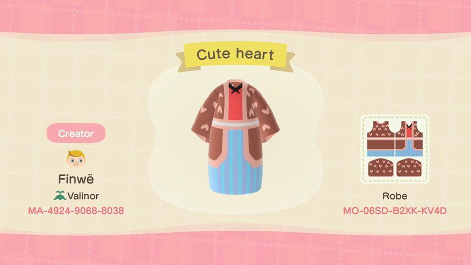 Animal Crossing Design Code: MO-06SD-B2XK-KV4D Cute heart