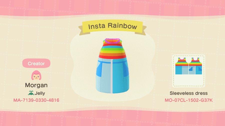 Animal Crossing Design Code: MO-07CL-1502-G37K Insta Rainbow