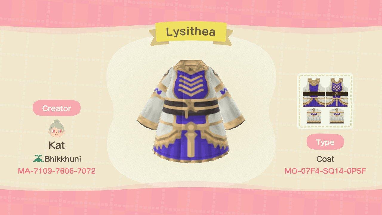 Animal Crossing Design Code: MO-07F4-SQ14-0P5F Lysithea