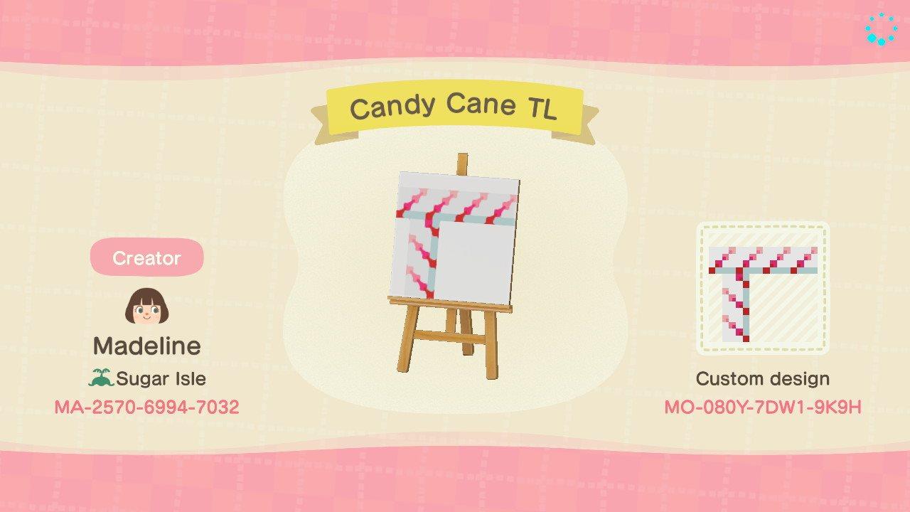 Animal Crossing Design Code: MO-080Y-7DW1-9K9H Candy Cane TL