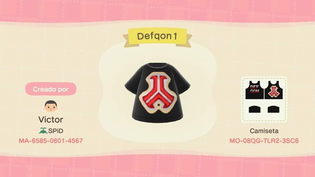 Animal Crossing Design Code: MO-08QG-TLR2-3SC6 Defqon1