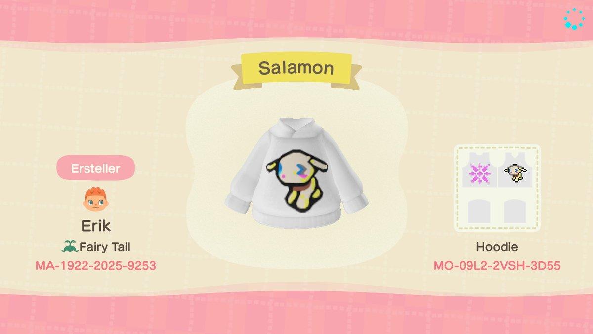 Animal Crossing Design Code: MO-09L2-2VSH-3D55 Salamon (Digimon)
