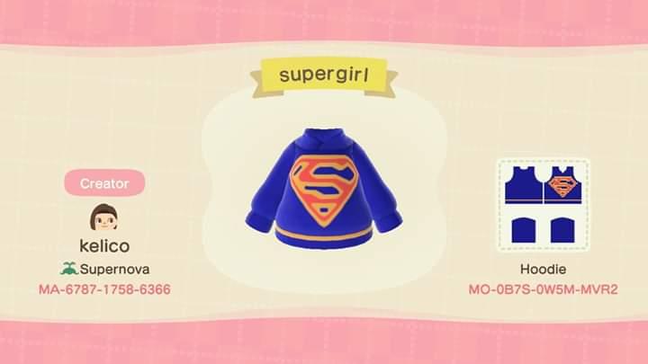 Animal Crossing Design Code: MO-0B7S-0W5M-MVR2 supergirl