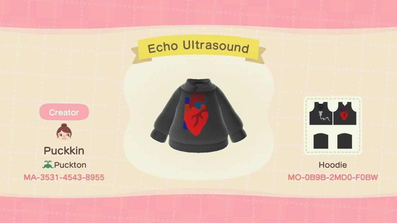 Animal Crossing Design Code: MO-0B9B-2MD0-F0BW Echo Ultrasound