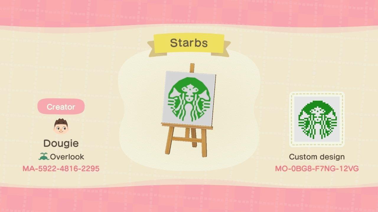 Animal Crossing Design Code: MO-0BG8-F7NG-12VG Starbs