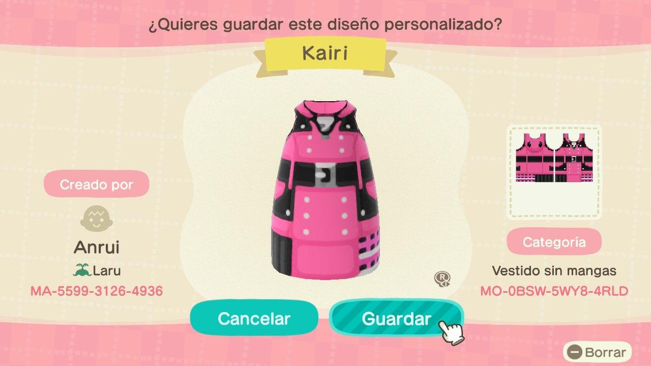 Animal Crossing Design Code: MO-0BSW-5WY8-4RLD KH3 - Kairi