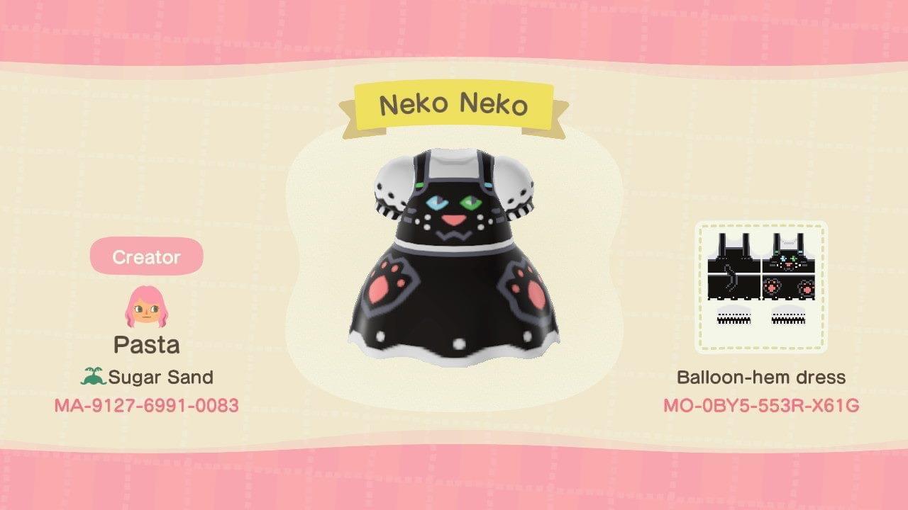 Animal Crossing Design Code: MO-0BY5-553R-X61G Neko Neko