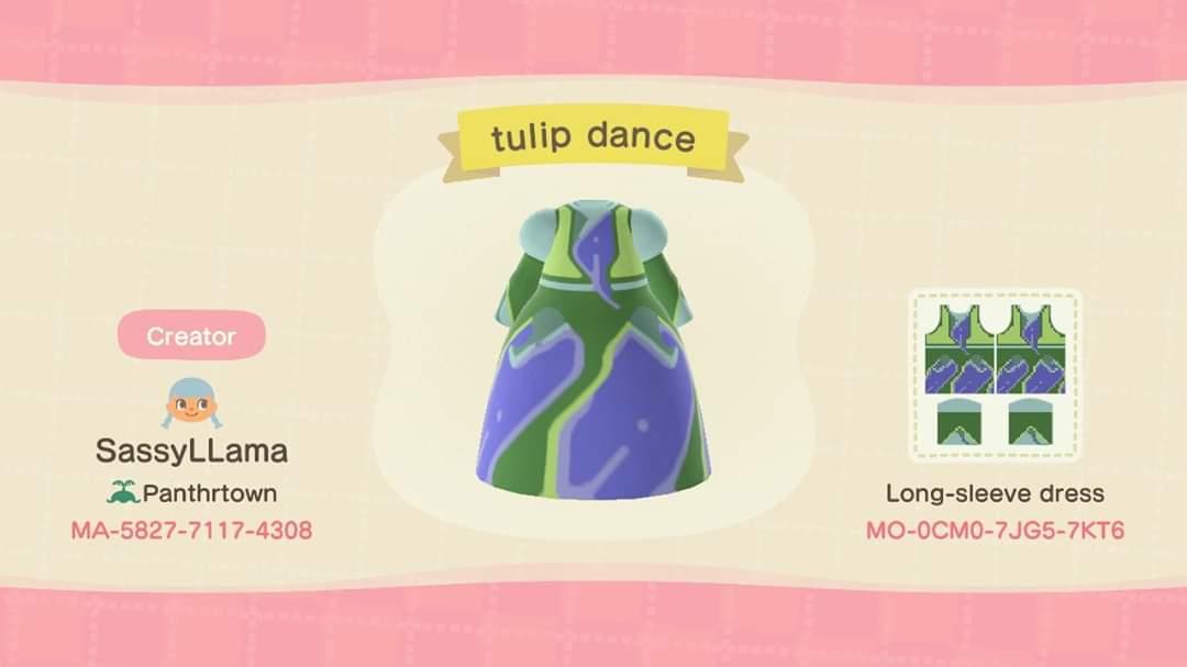 Animal Crossing Design Code: MO-0CM0-7JG5-7KT6 Tulip dance