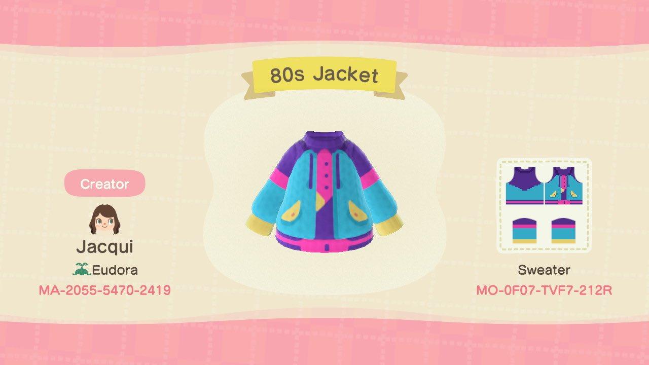 Animal Crossing Design Code: MO-0F07-TVF7-212R 80s Jacket