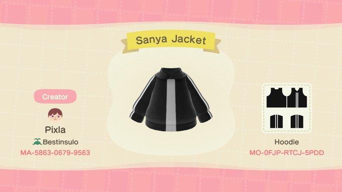 Animal Crossing Design Code: MO-0FJP-RTCJ-5PDD Sanya Jacket