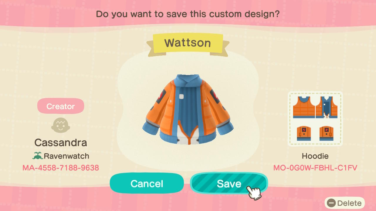 Animal Crossing Design Code: MO-0G0W-FBHL-C1FV apex wattson