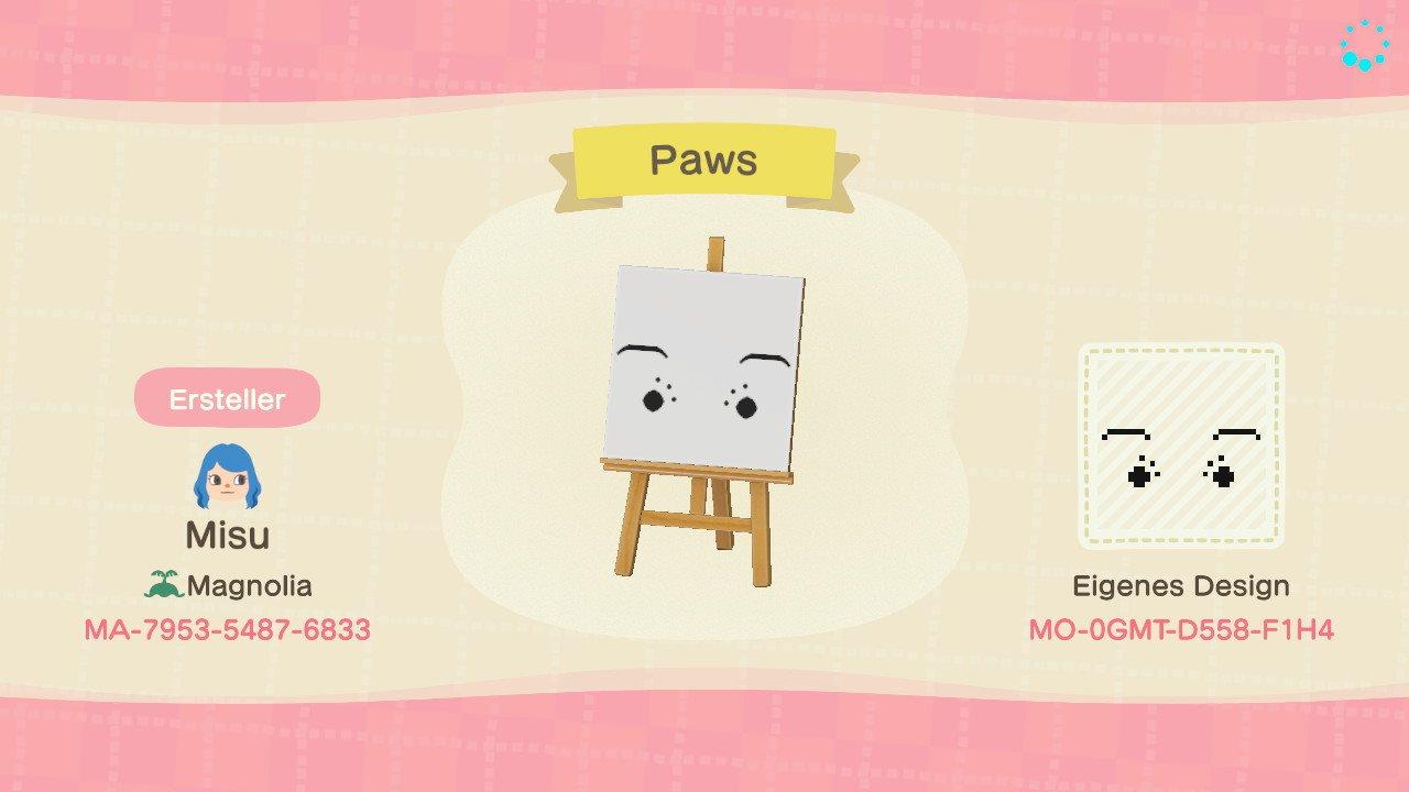 Animal Crossing Design Code: MO-0GMT-D558-F1H4 Paws