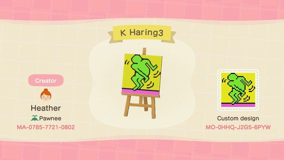 Animal Crossing Design Code: MO-0HHQ-J2G5-6PYW K HARING 3