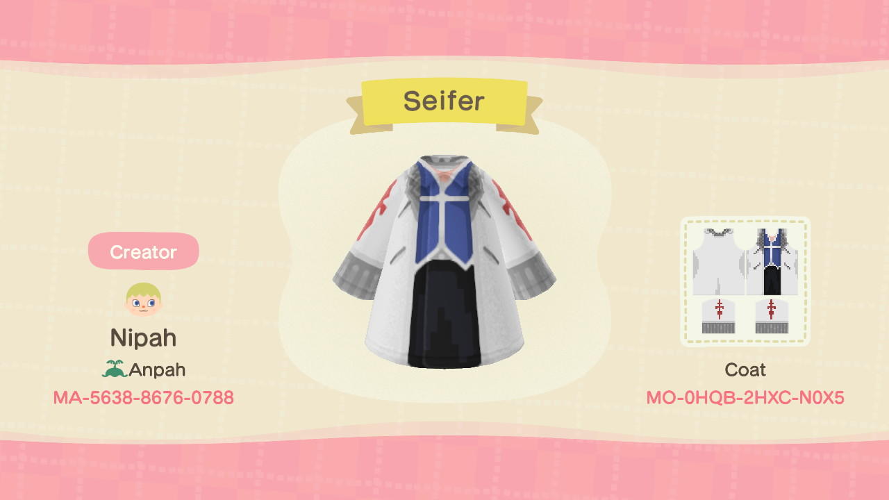 Animal Crossing Design Code: MO-0HQB-2HXC-N0X5 Seifer