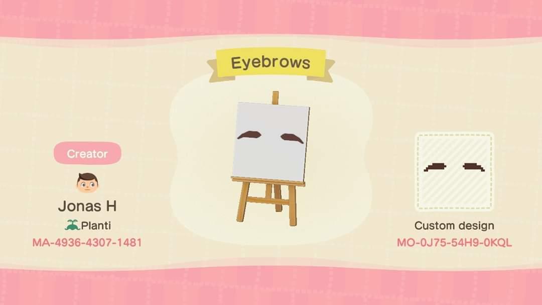 Animal Crossing Design Code: MO-0J75-54H9-0KQL Eyebrows